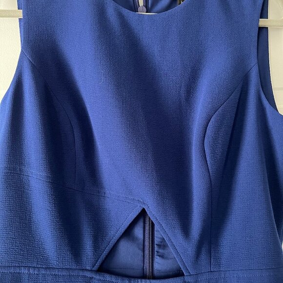 BCBG Max Azria Annabel Blue Cut Out Sheath Dress Size 10 NWT - Picture 3 of 6